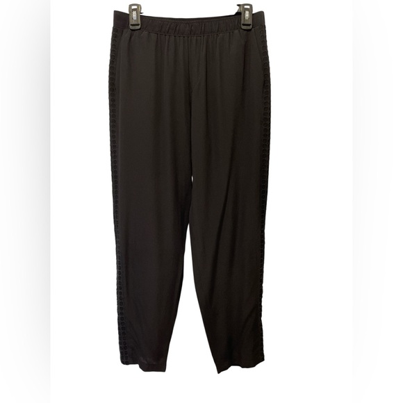 Club Monaco  silk Black Pants size 0 - Picture 1 of 4